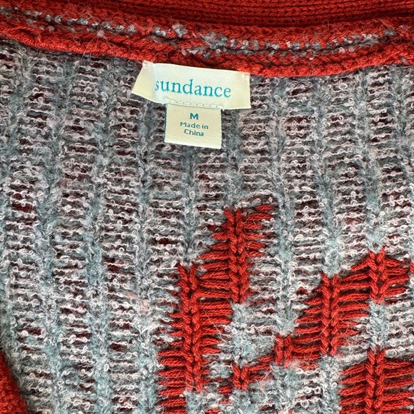 Sundance Red and Blue Floral Cardigan Sweater - Picture 2 of 8